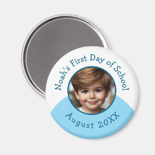 Custom Photo Name add Year First Day of School Magnet