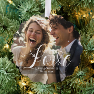 Custom Photo, Name, and Text  Tree Decoration Card