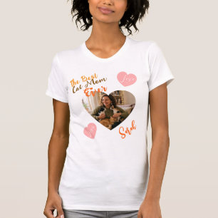 Custom Photo & Name Best Cat Mum Ever T-Shirt
