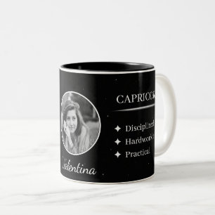 Custom Photo & Name Capricorn Zodiac Traits Mug