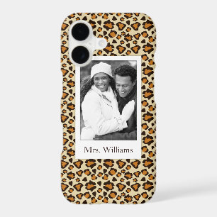 Custom Photo & Name Cheetah skin pattern