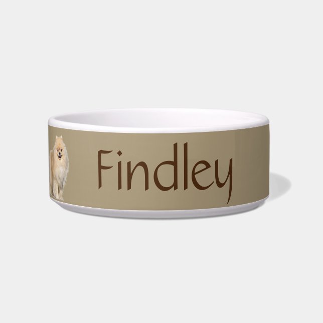 Custom Photo & Name Dog Pet Bowl (Front)
