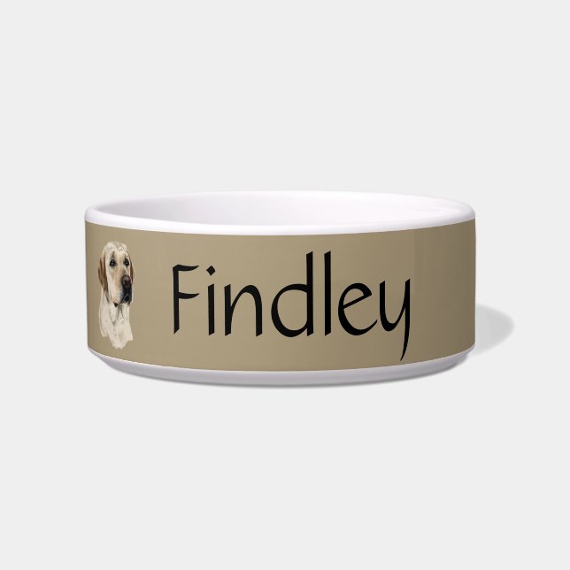 Custom Photo & Name Dog Pet Bowl (Front)