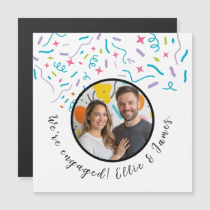 Custom Photo Name Engagement Announcement Card