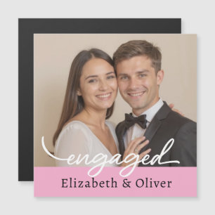 Custom Photo Name Engagement Modern Script