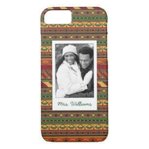 Custom Photo & Name Ethnic background iPhone 8/7 Case
