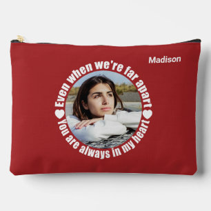 Custom Photo & Name Far Apart Love Accessory Pouch