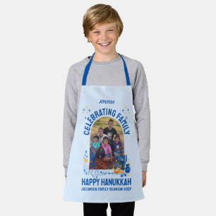 Custom Photo Name HANUKKAH FAMILY REUNION  Apron