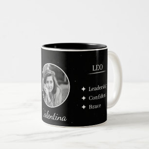 Custom Photo & Name Leo Zodiac Trait Mug