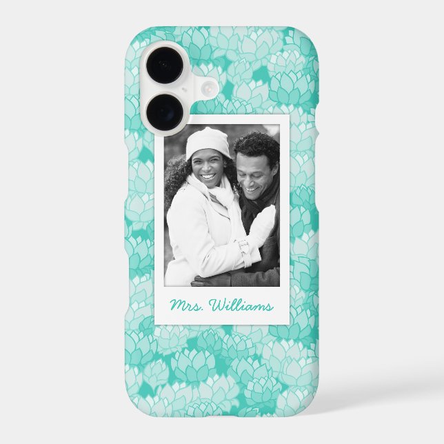 Custom Photo & Name Lotus pattern 2 (Back)