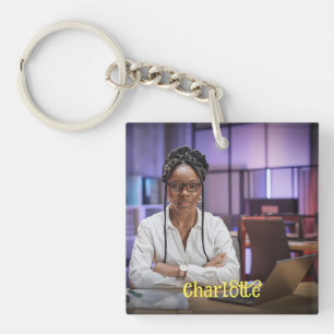 Custom Photo Name Message Personalise Key Ring