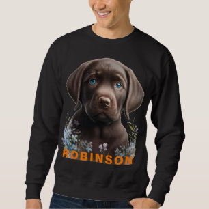 Custom Photo & Name Personalised Floral Pet Sweatshirt