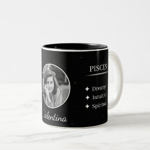 Custom Photo & Name Pisces Zodiac Traits Mug