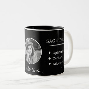 Custom Photo & Name Sagittarius Zodiac Traits Mug