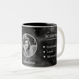 Custom Photo & Name Scorpio Zodiac Coffee Mug