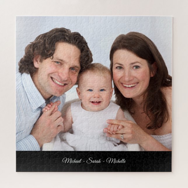 Custom Photo Name Template Large Jigsaw Puzzle (Horizontal)