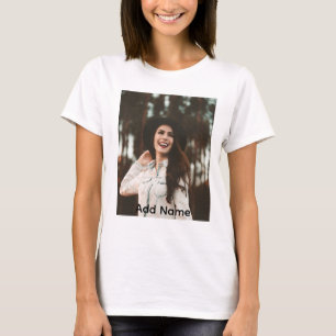 Custom Photo Name Text Personalised T-Shirt