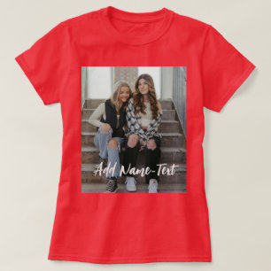 Custom Photo Name Text Personalised T-Shirt