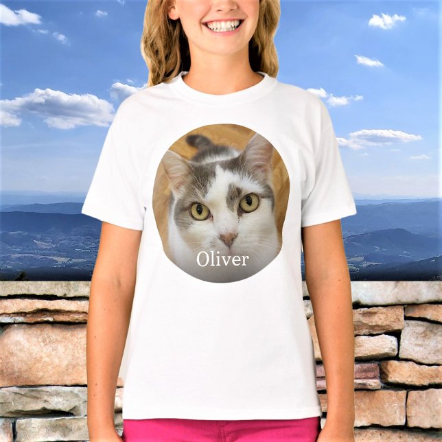 Custom Photo Name Text Personalised T-Shirt (Creator Uploaded)
