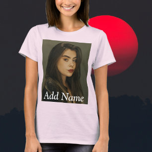 Custom Photo Name Text Personalised T-Shirt