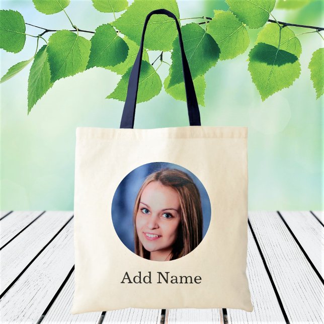 Custom Photo Name Text Personalised Tote Bag (Creator Uploaded)