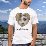 Custom Photo Name Text Personalized T-Shirt<br><div class="desc">Upload a photo, add text, and easily create your personalized photo t-shirt. Click CUSTOMIZE FURTHER to change the text color. You can TRANSFER this DESIGN on other Zazzle products and adjust it to fit most of the Zazzle items. Standard Studio designs are made in high-resolution vector graphics for a professional...</div>