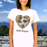 Custom Photo Name Text Personalized T-Shirt<br><div class="desc">Upload a photo, add text, and easily create your personalized photo t-shirt. Click CUSTOMIZE FURTHER to change the text color. You can TRANSFER this DESIGN on other Zazzle products and adjust it to fit most of the Zazzle items. Standard Studio designs are made in high-resolution vector graphics for a professional...</div>