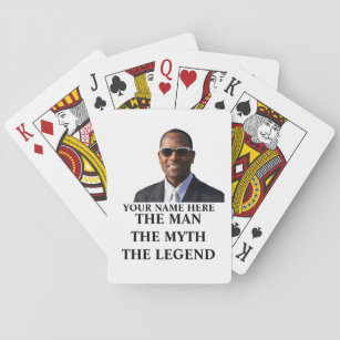 Custom photo name the man the myth the legend playing cards