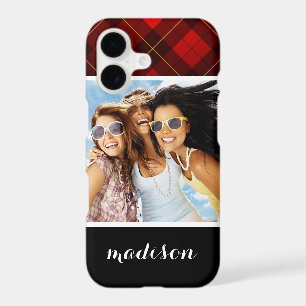 Custom Photo & Name Wallace tartan background