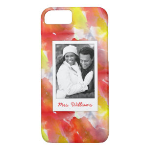 Custom Photo & Name Watercolor Design iPhone 8/7 Case