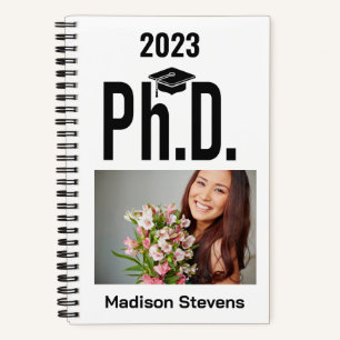 Custom photo, name & year Ph.D. Notebook