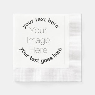 custom photo napkin, your photo and text napkin