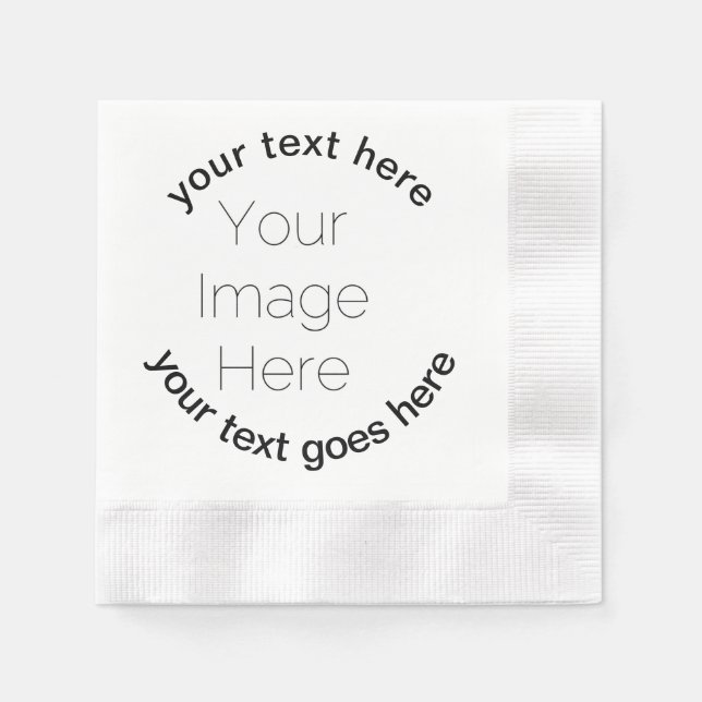 custom photo napkin, your photo and text  napkin (Front)