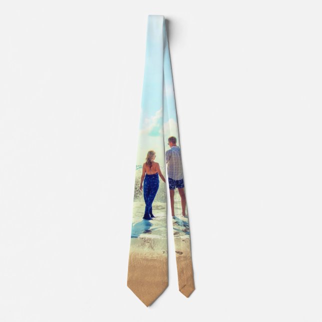 Custom Photo Neck Tie Personalized Your Own Design (Front)