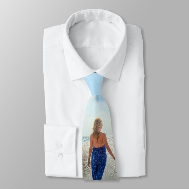 Custom Photo Neck Tie with Your Favourite Photos (Tied)