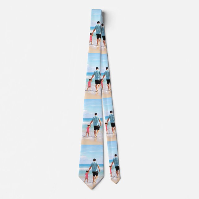 Custom Photo Neck Tie You Photos with Dad (Front)