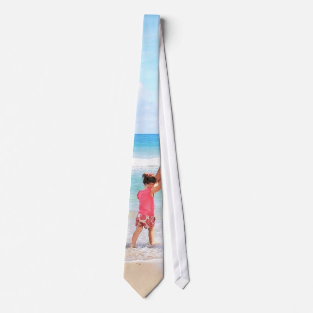 Custom Photo Neck Tie Your Family Photos Gift Dad (Front)