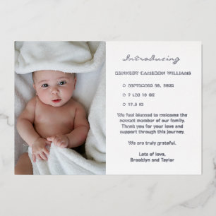 Custom Photo Newborn Cute Simple Hello Baby Birth