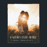 Custom Photo Newly Weds Wedding Gift Fleece Blanket<br><div class="desc">This stylish personalised fleece blanket features the couple's photograph and a modern typography. Great gift for newly weds for Christmas,  New Year,  wedding anniversary and more. You can edit this blanket with your photo,  names,  and the wedding date.</div>