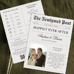 Custom Photo Newspaper & Wedding Program Timeline Flyer<br><div class="desc">Have a blast at your wedding with this trendy newspaper style program,  featuring your custom photo & editable text. Easily add your own details by clicking on the "personalise" option.</div>