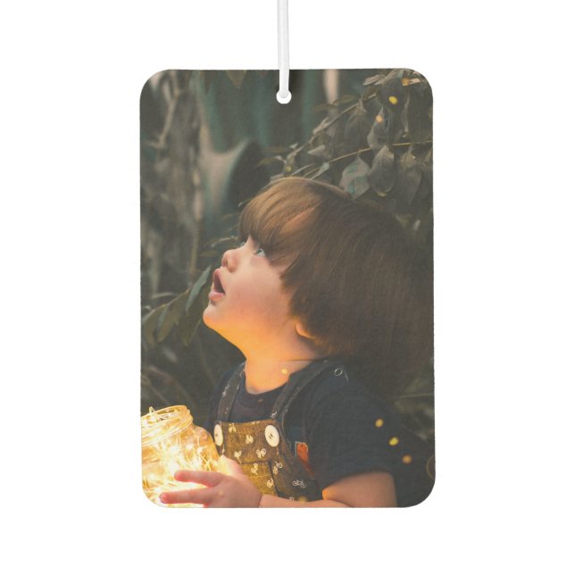 Custom Photo Oblong Car Air Freshener (Front)