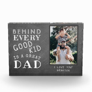 Custom Photo Of Great Dad With Kid Block