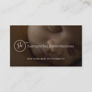 Custom photo of newborn baby paediatrician business card