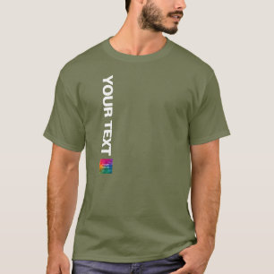 Custom Photo Or Logo Fatigue Green Mens Modern T-Shirt