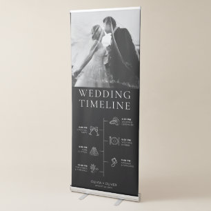Custom photo, order of events wedding welcome sign