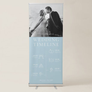 Custom photo, order of events wedding welcome sign