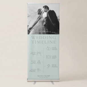 Custom photo, order of events wedding welcome sign