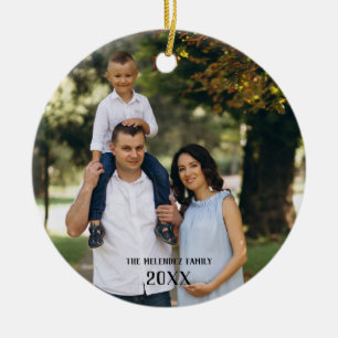 Custom Photo Ornament Cute Cactus Pattern