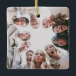 Custom Photo Ornament Double Sided,Christmas photo<br><div class="desc">Custom Photo Ornament, Round Ceramic Decoration, Personalise with Your Picture, Personalised Family Christmas Ornaments, Family and Friends Gift</div>