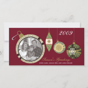 Custom Photo Ornament Holiday Photo Card :: 03